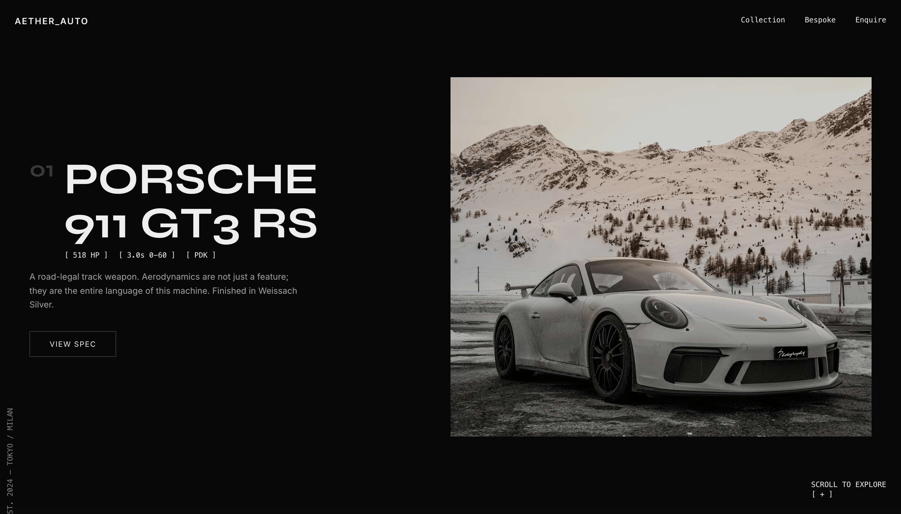 Realizacja: Aether Auto – Luxury Car Dealership